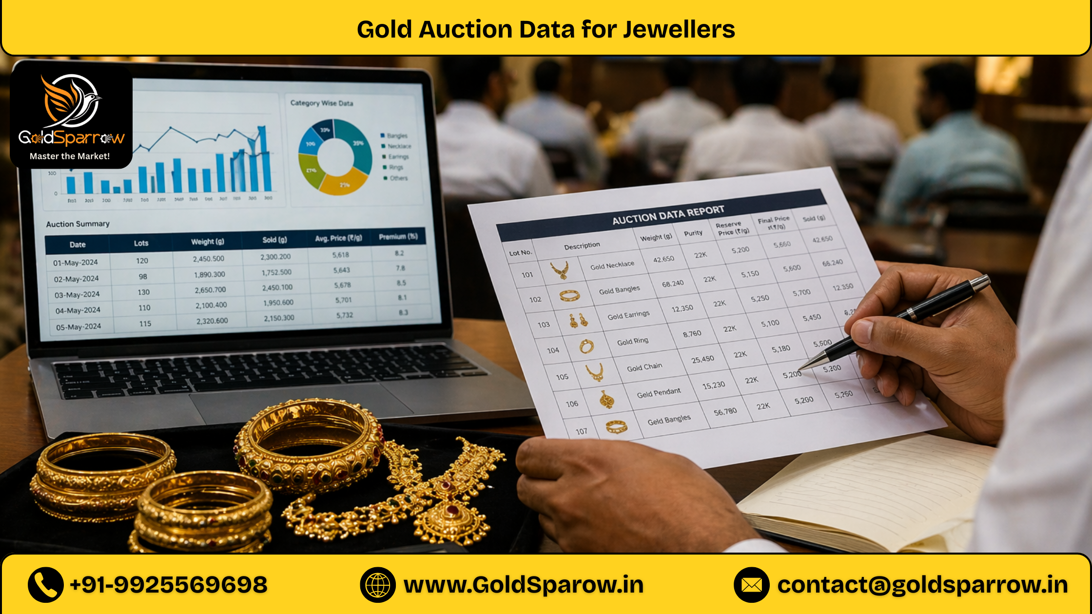 Gold Auction Data for Jewellers